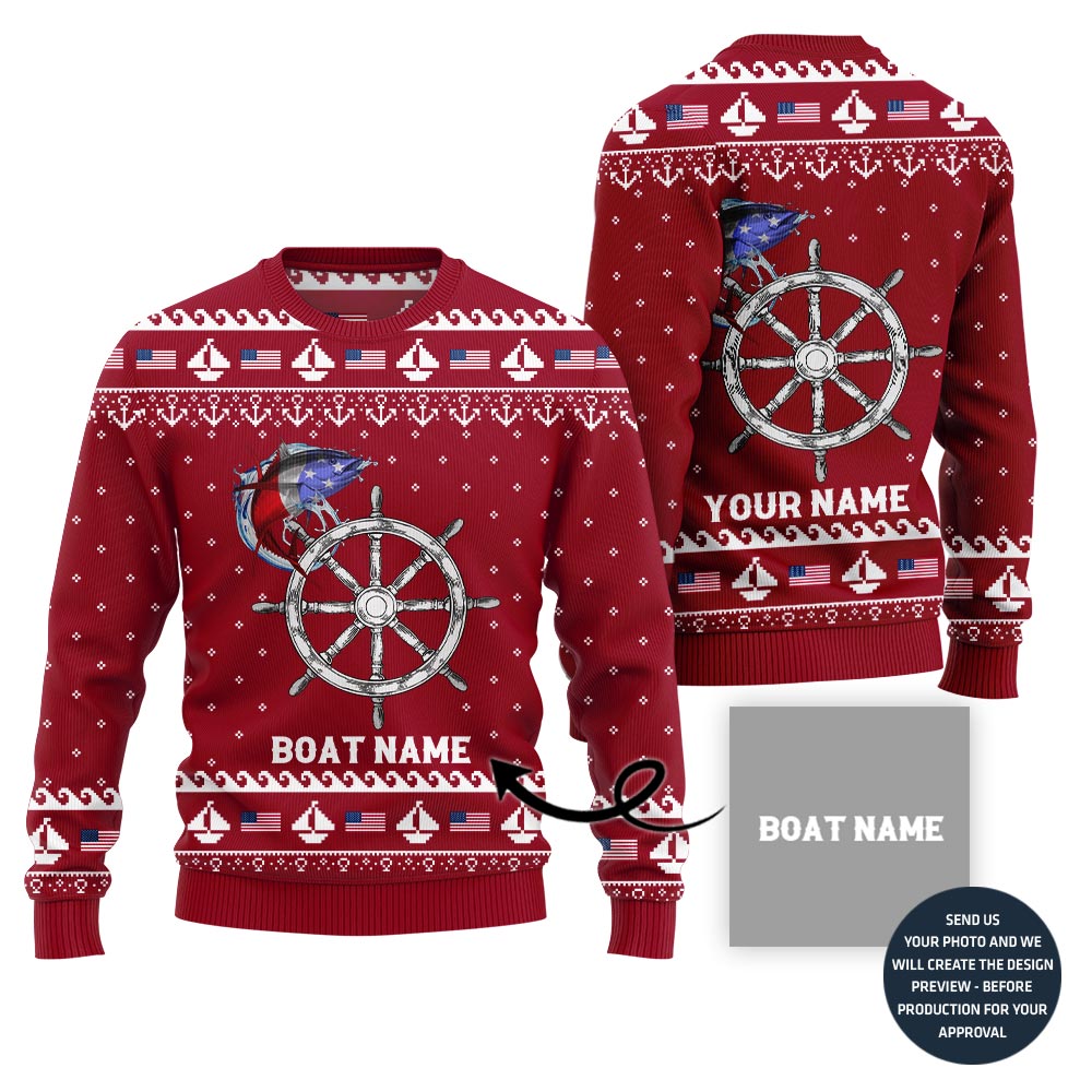 Custom Board Name Ugly Christmas Sweater