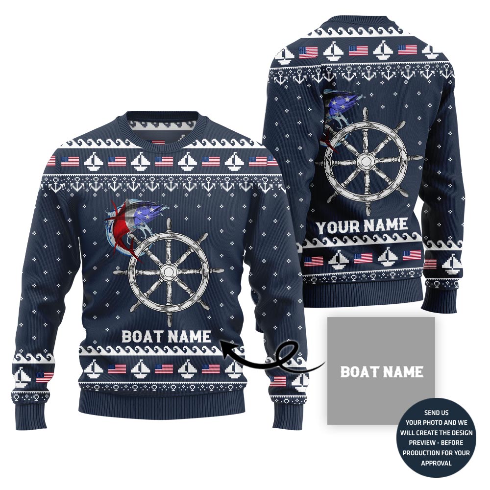 Custom Board Name Ugly Christmas Sweater