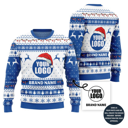Best Custom Brand Logo And Name Ugly Christmas Sweater