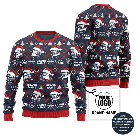 Custom Brand Logo Ugly Xmas Sweater