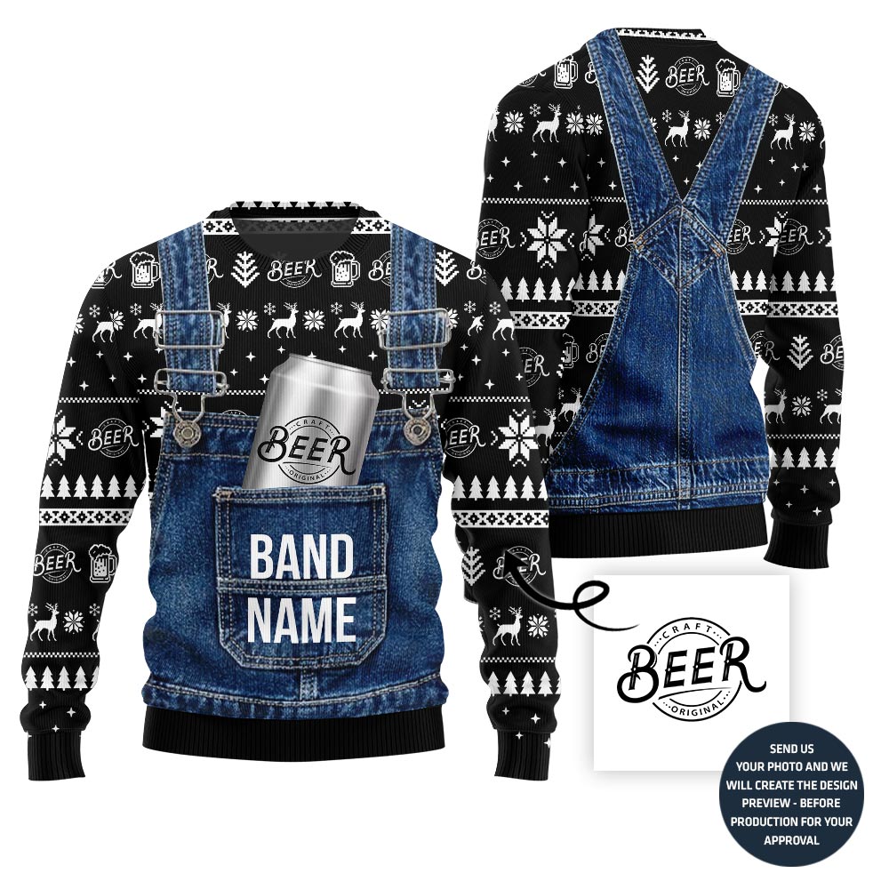 Custom Brand Name Beer Ugly Xmas Sweater