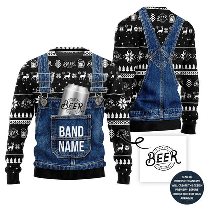 Custom Brand Name Beer Ugly Xmas Sweater