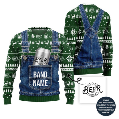 Custom Brand Name Beer Ugly Xmas Sweater