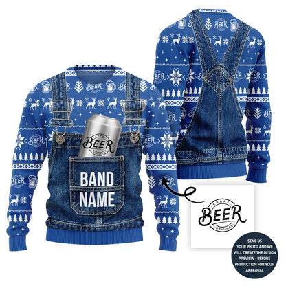 Custom Brand Name Beer Ugly Xmas Sweater