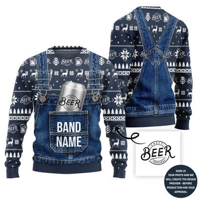 Custom Brand Name Beer Ugly Xmas Sweater