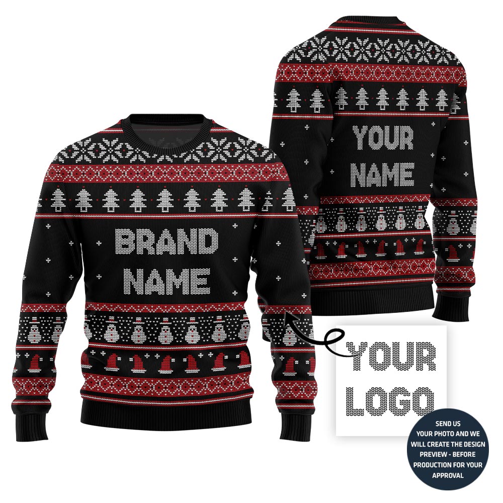 Custom Brand Name Ugly Christmas Sweater