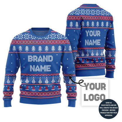 Custom Brand Name Ugly Christmas Sweater