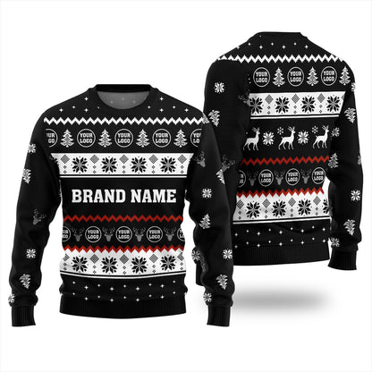 Custom Brand Name Ugly Christmas Sweater With Your Logo