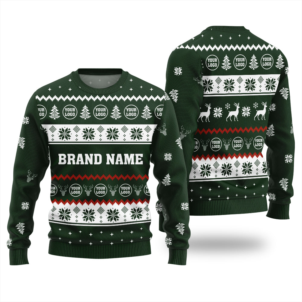 Custom Brand Name Ugly Christmas Sweater With Your Logo