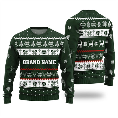 Custom Brand Name Ugly Christmas Sweater With Your Logo