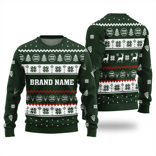 Custom Brand Name Ugly Christmas Sweater With Your Logo
