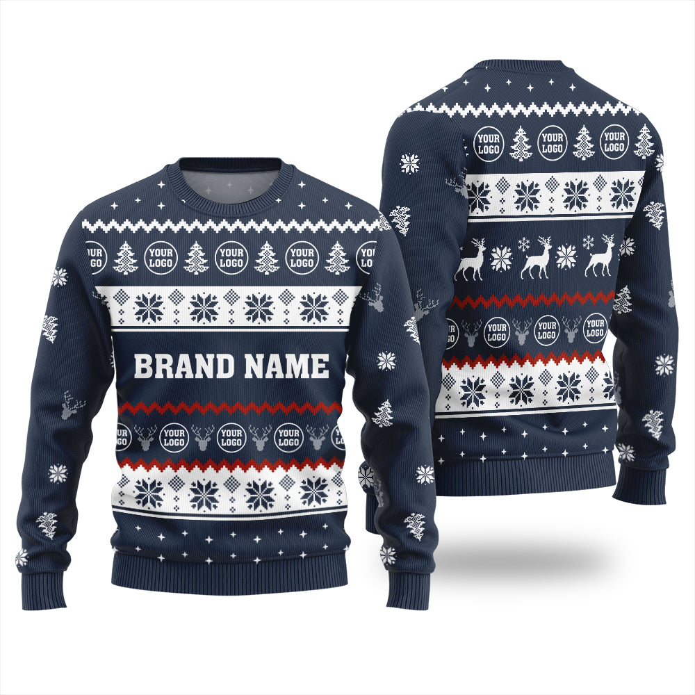 Custom Brand Name Ugly Christmas Sweater With Your Logo