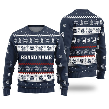 Custom Brand Name Ugly Christmas Sweater With Your Logo