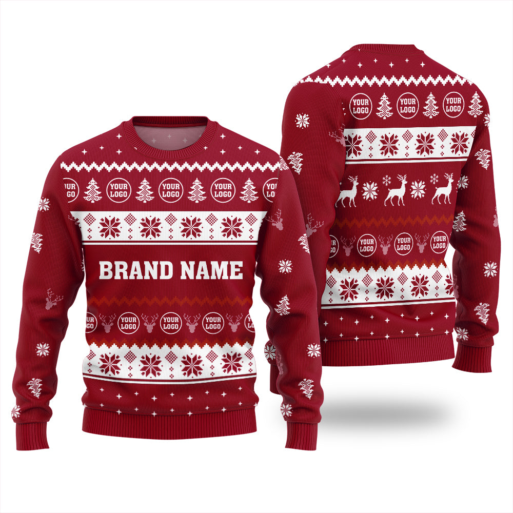 Custom Brand Name Ugly Christmas Sweater With Your Logo