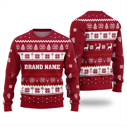 Custom Brand Name Ugly Christmas Sweater With Your Logo