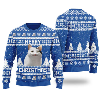 Custom Cat Meme Ugly Christmas Sweater