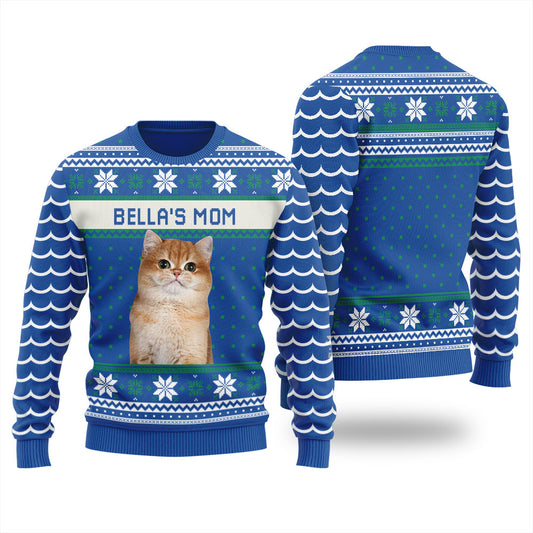 Custom Cat Ugly Christmas Sweater For Women