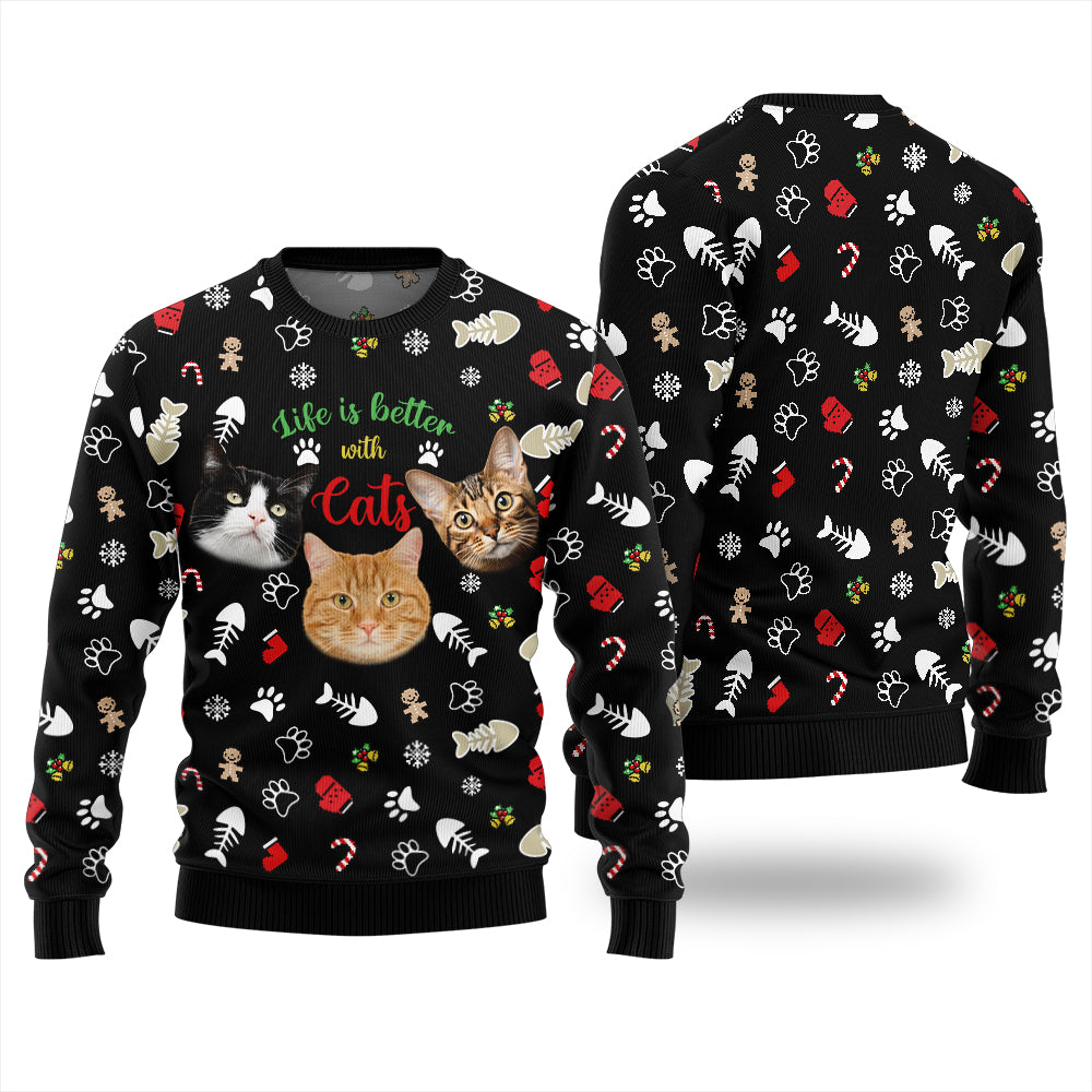 Custom Cats Funny Ugly Christmas Sweater