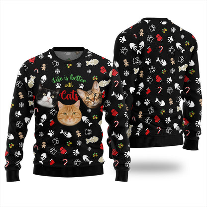 Custom Cats Funny Ugly Christmas Sweater