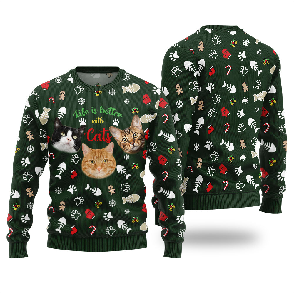 Custom Cats Funny Ugly Christmas Sweater