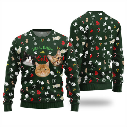 Custom Cats Funny Ugly Christmas Sweater