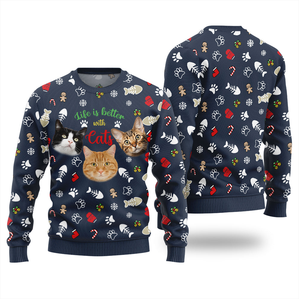 Custom Cats Funny Ugly Christmas Sweater