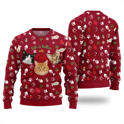 Custom Cats Funny Ugly Christmas Sweater