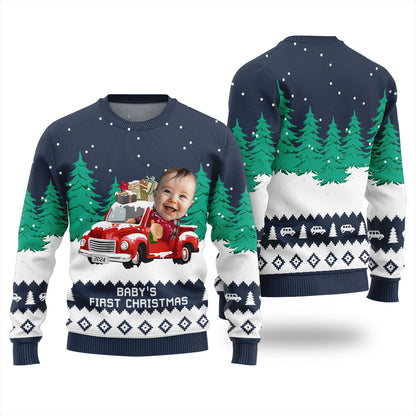 Custom Christmas Sweater With Baby Face