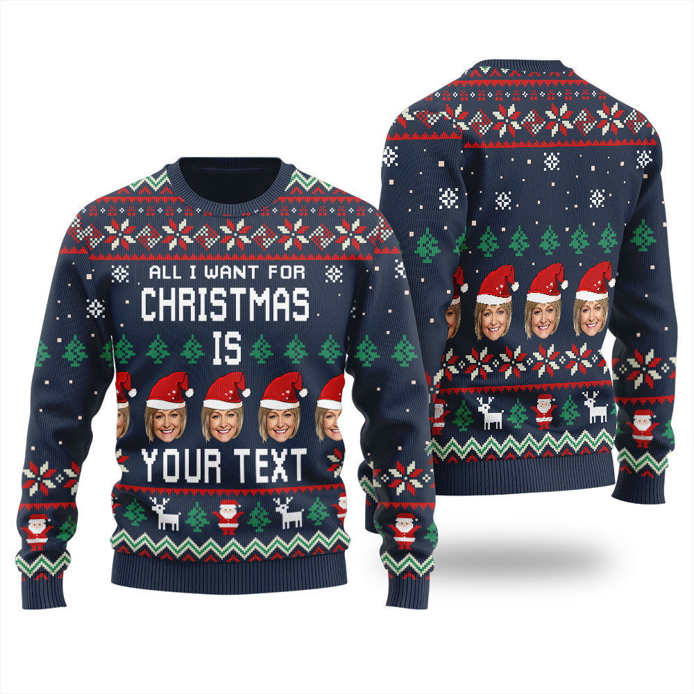 Custom Christmas Sweater With Photo For Men