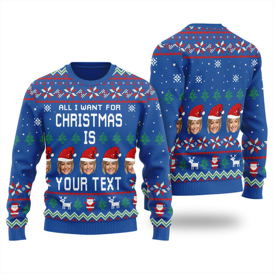 Custom Christmas Sweater With Photo For Men