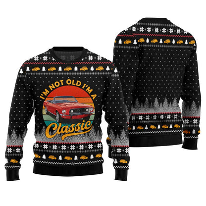 Custom Classic Car I'm Not Old, I'm a Classic Ugly Christmas Sweater