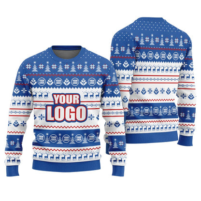 Custom Company And Team Logo Funny Christmas Sweater