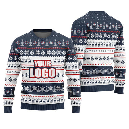 Custom Company And Team Logo Funny Christmas Sweater