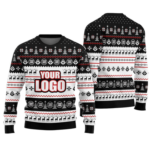 Custom Company And Team Logo Funny Christmas Sweater