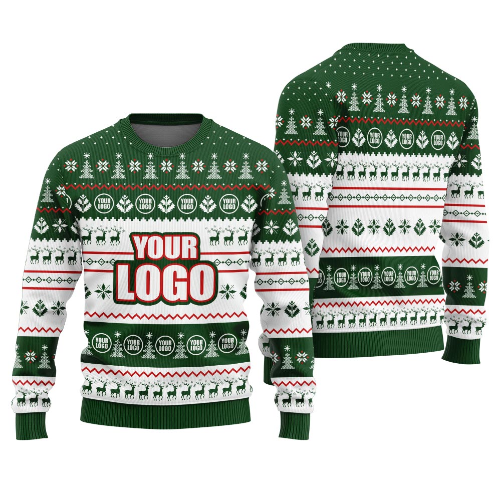 Custom Company And Team Logo Funny Christmas Sweater