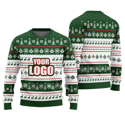 Custom Company And Team Logo Funny Christmas Sweater