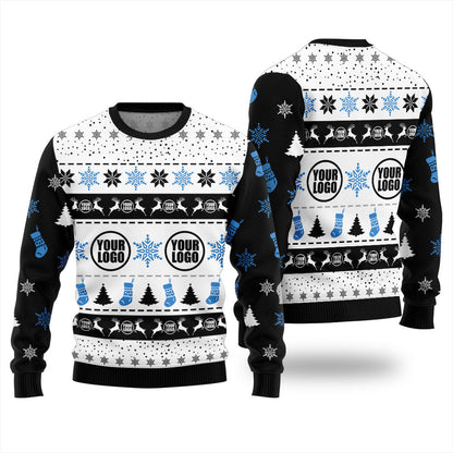 Custom Ugly Christmas Sweater With Team Logo For Women