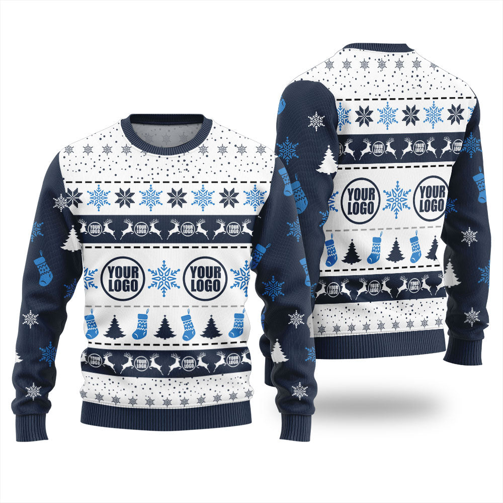 Custom Logo Team Ugly Christmas Sweater For Men