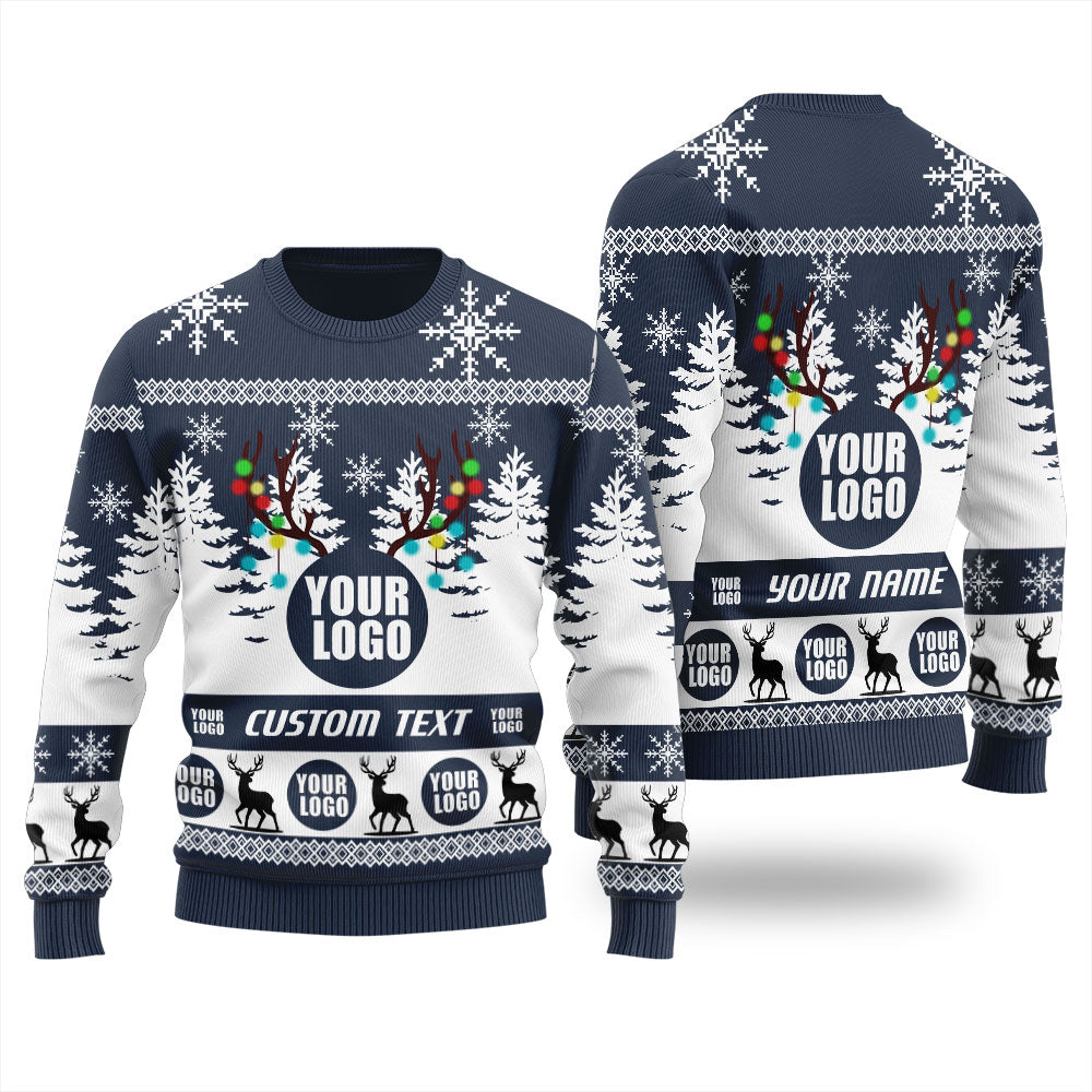 Custom Company Logo Ugly Christmas Sweater For Women