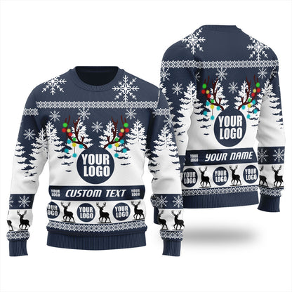 Custom Company Logo Ugly Christmas Sweater For Women