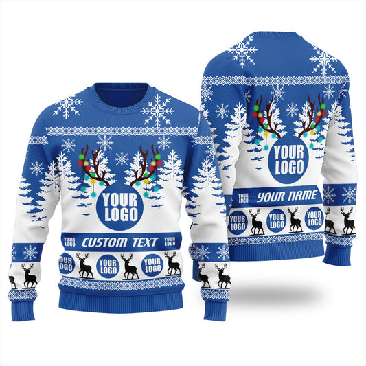 Custom Company Logo Ugly Christmas Sweater For Women