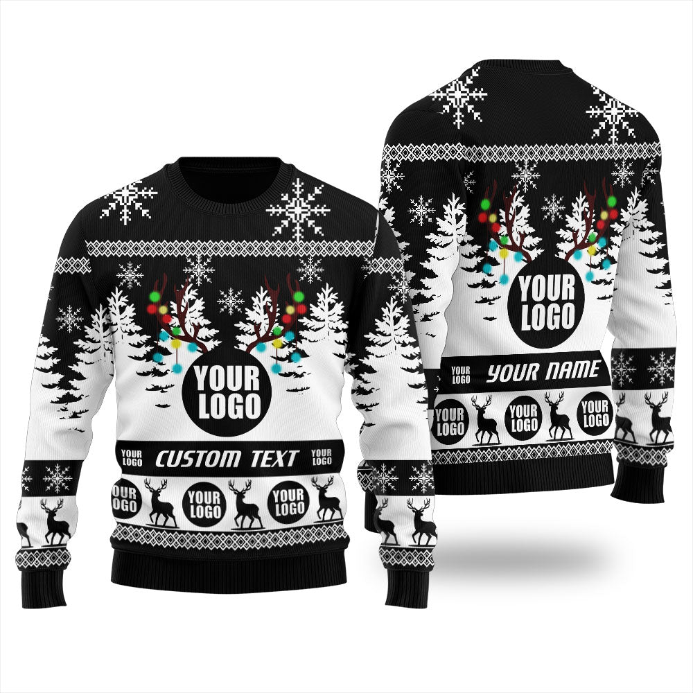 Custom Company Logo Ugly Christmas Sweater For Women