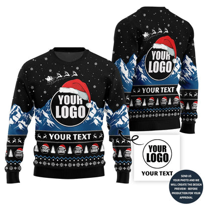 Custom Company Logo Ugly Christmas Sweater For Your Brand