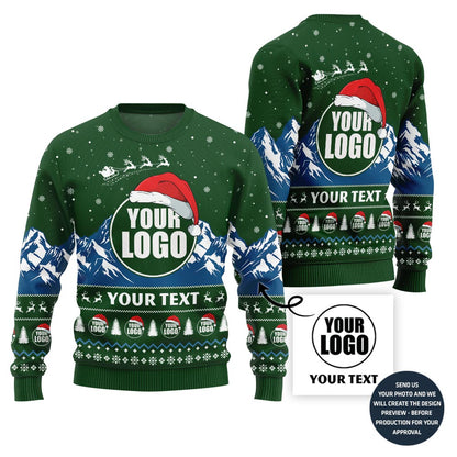 Custom Company Logo Ugly Christmas Sweater For Your Brand