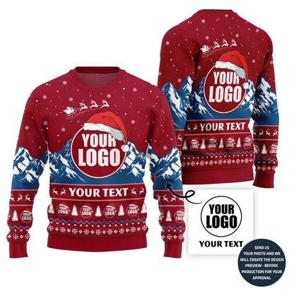 Custom Company Logo Ugly Christmas Sweater For Your Brand