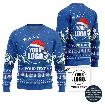 Custom Company Logo Ugly Christmas Sweater For Your Brand