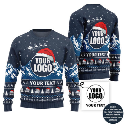 Custom Company Logo Ugly Christmas Sweater For Your Brand