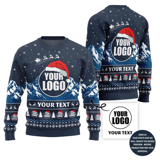 Custom Company Logo Ugly Christmas Sweater For Your Brand