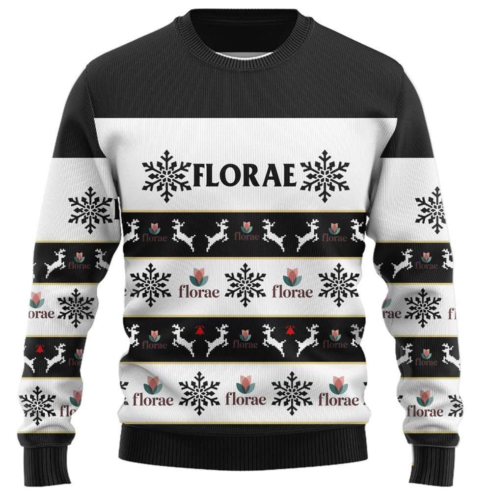 Custom Company Logo Ugly Christmas Sweater With Live Preview