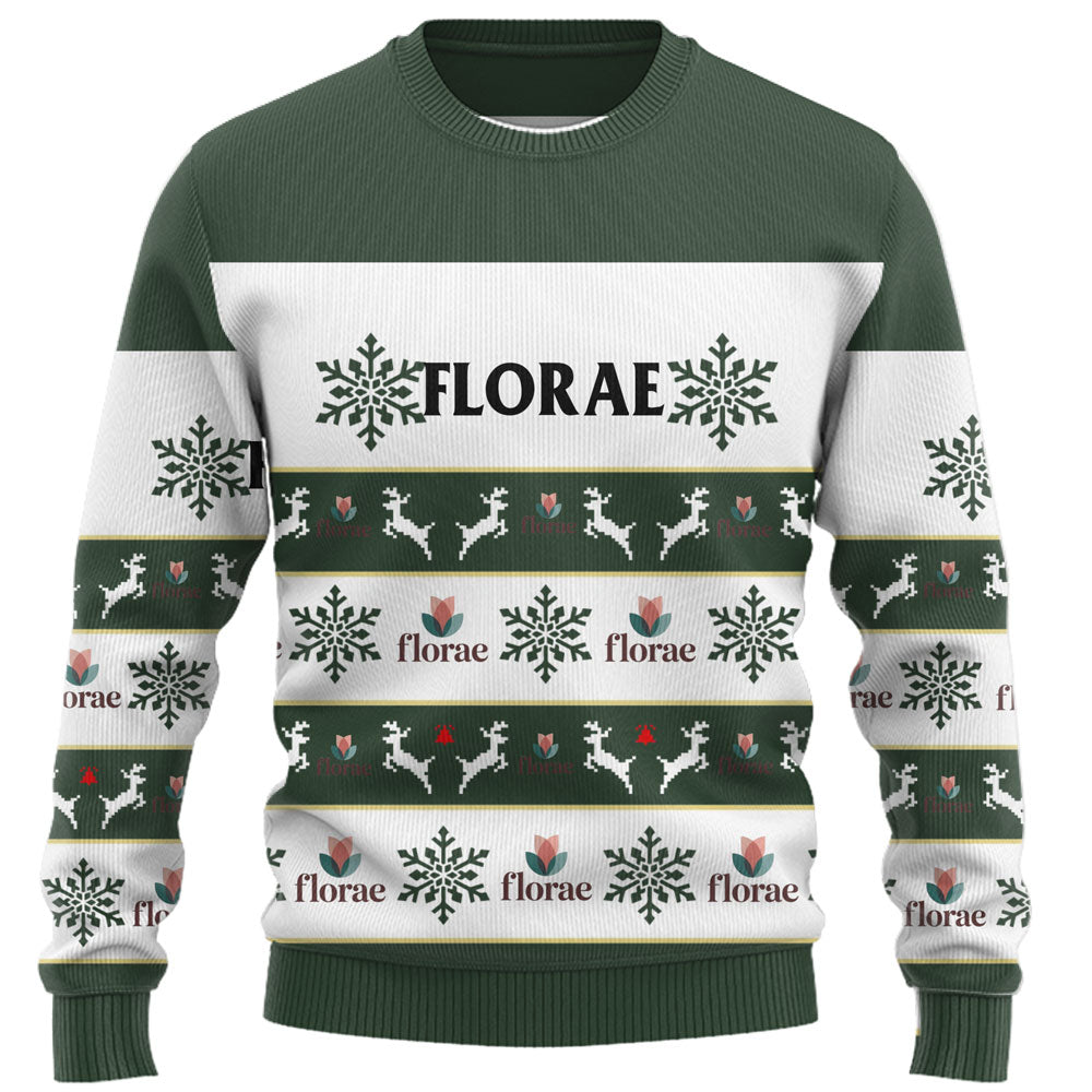 Custom Company Logo Ugly Christmas Sweater With Live Preview